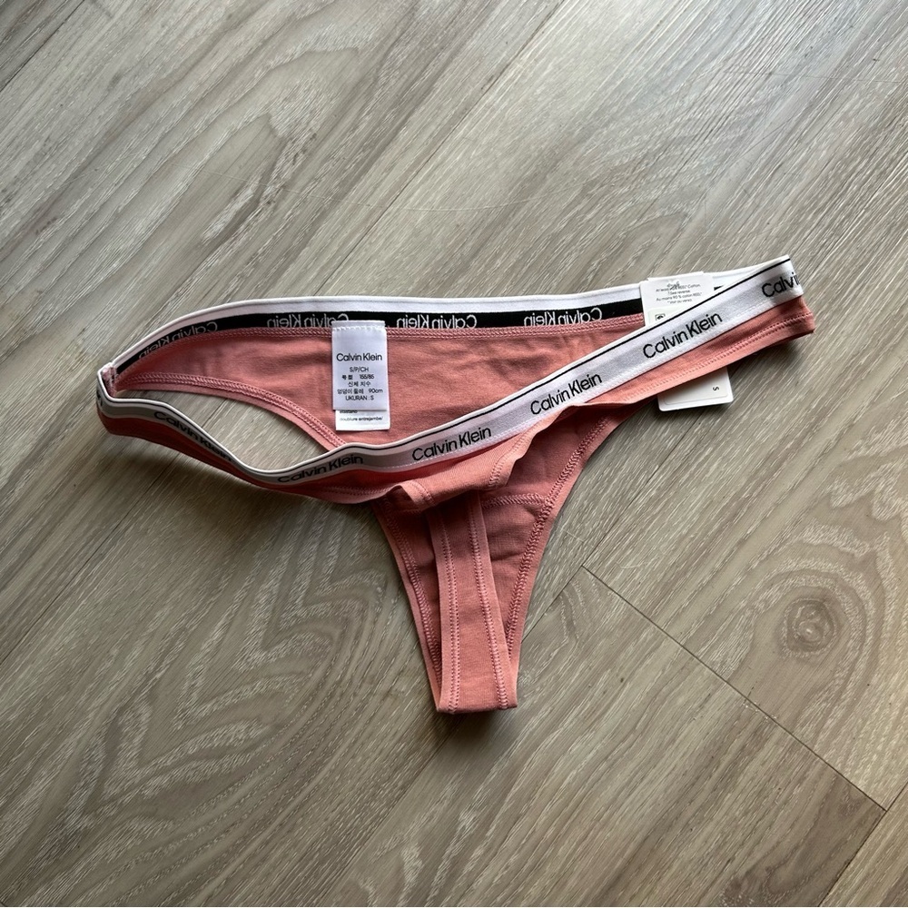 Calvin Klein | Modern Logo Thong in Red Grape (Small) - Picture 10 of 12